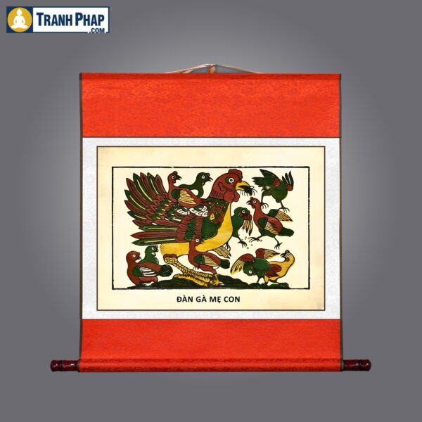 Tranh Đàn Gà Mẹ Con