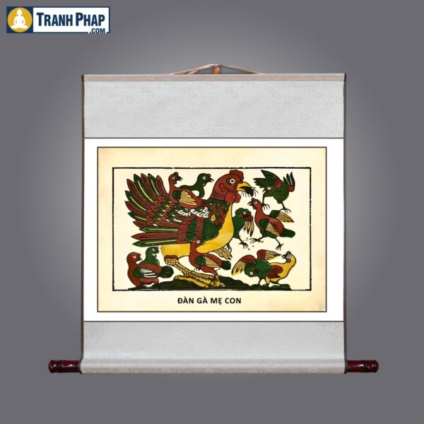 Tranh Đàn Gà Mẹ Con - Hình ảnh 2