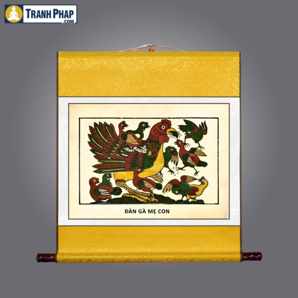 Tranh Đàn Gà Mẹ Con - Hình ảnh 3