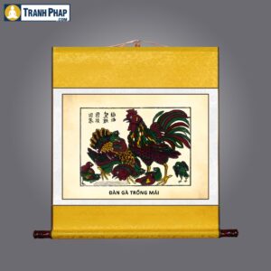 Tranh Đàn Gà Trống Mái